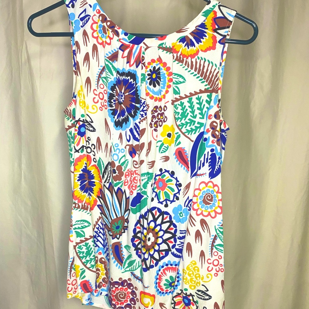 BODEN Women’s Sleeveless Blouse Colorful Office Wear Sz S